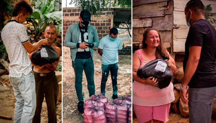 Entrega de mercados a los más necesitados. (Fotos Cortesía)