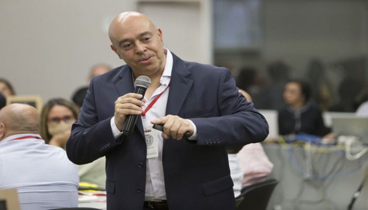 Jorge Saravia Ríos es consultor en temas de finanzas y estrategia. Participó en la convención de Cerámica Italia y grupos de interés.  Foto Juan Pablo Cohen / La Opinión{