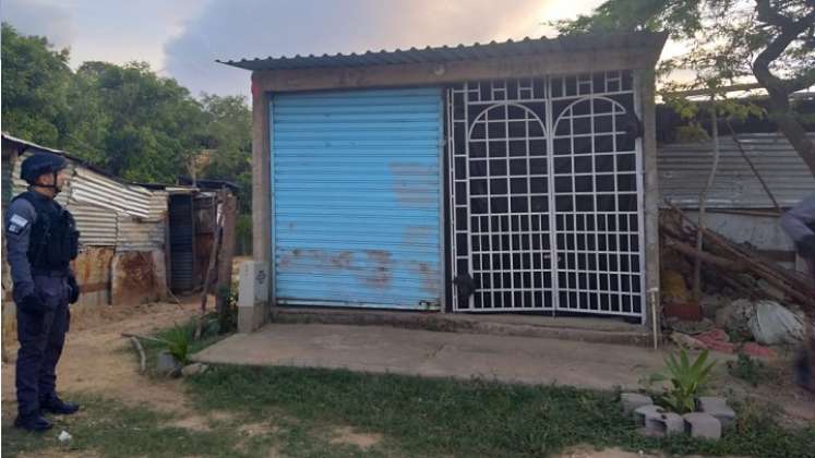 En esta vivienda estaba guardado el explosivo.