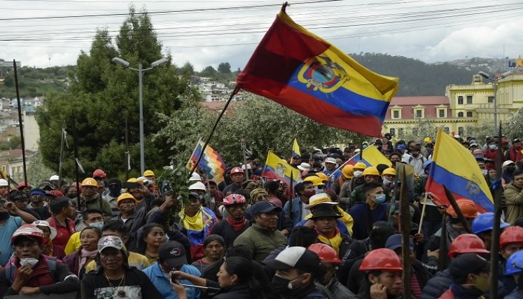 Protestas en ecuador. Foto: AFP