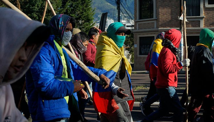 Protestas en  Ecuador.