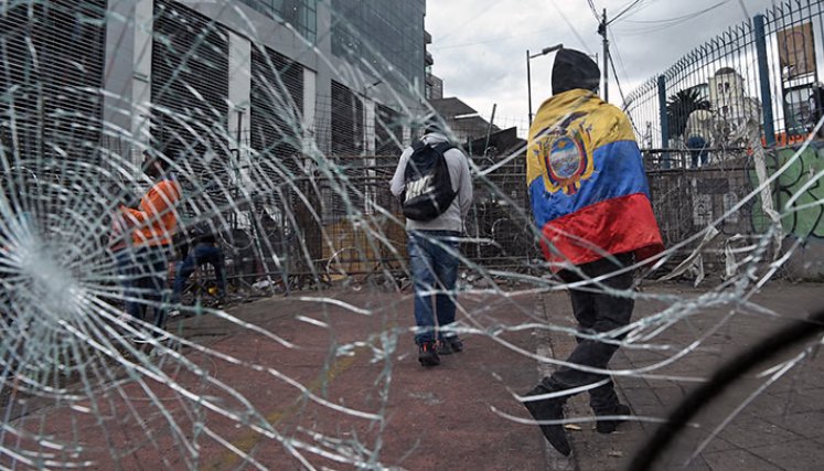 Protestas en Ecuador. 