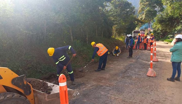 Gobernación avanza en el mejoramiento de la vía Chinácota-Alto Mejué/Foto cortesía