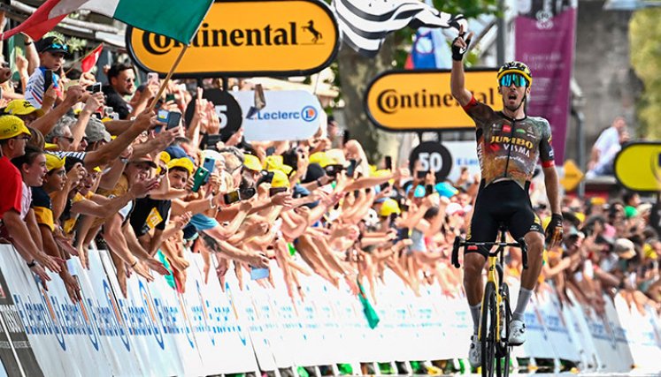 Laporte, ganador de la etapa 19 del Tour de Francia. AFP