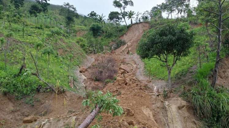 Emergencia por derrumbe en San Antonio de Prado./Foto: Colprensa