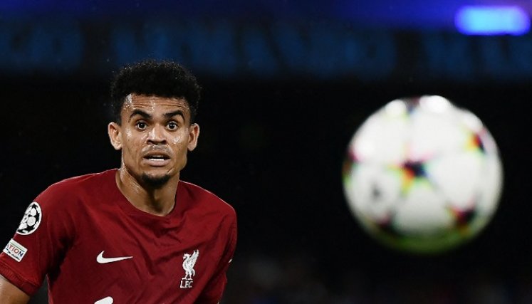 El delantero colombiano Luis Díaz anotó el gol del descuento del Liverpool.
