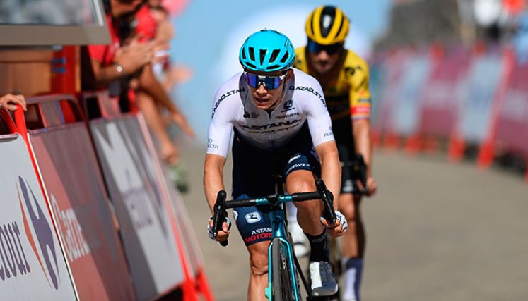 Miguel Ángel 'Supermán' López en la Vuelta a España. 