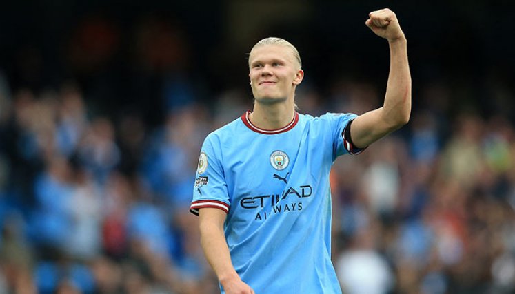 Haaland, figura del Manchester City