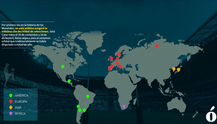 Dónde se han jugado los mundiales