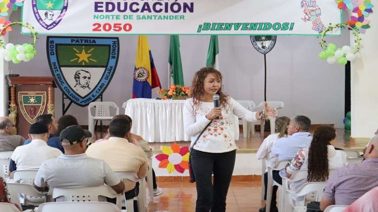 Un diagnóstico acerca de la situación de la educación en la provincia de Ocaña y zona del Catatumbo hace la secretaria de Educación Departamental, Luddy Páez Ortega.