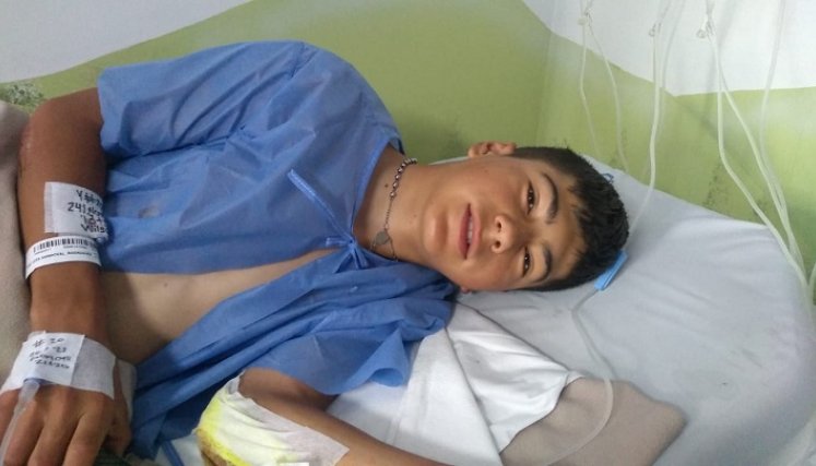 El juvenil ciclista nortesantandereano José Luis Sandoval sufrió una caída en la Vuelta al Futuro que se disputa en Boyacá.