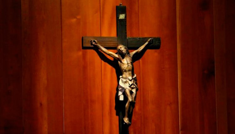 El cristo se encontraba en una de las salas del Palacio de Justicia cuando ocurrió la toma y retoma.