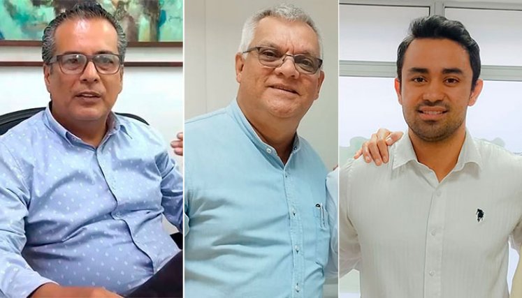 Orlando Miranda, Jesús Antonio Rincón y Samuel Morales, secretarios de Hacienda de Cúcuta, Los Patios y Villa del Rosario.