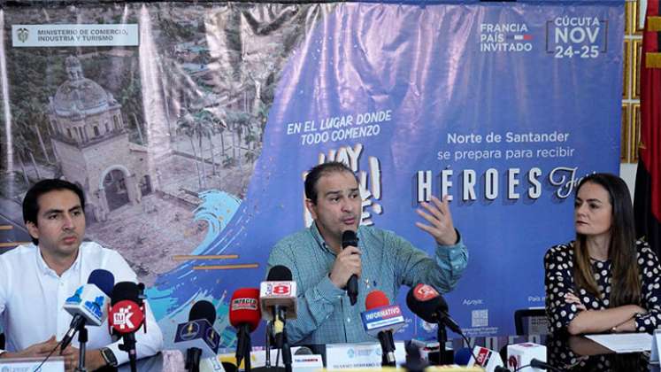 Luis Javier Cháves, secretario de Desarrollo Económico, el gobernador Silvano Serrano, y Adriana Salazar, gerente de Mentalidad y Cultura de iNNpulsa Colombia.