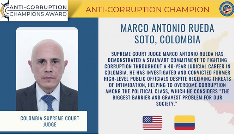 Un colombiano es premiado en EE. UU. por la lucha contra la corrupción./Foto: Colprensa