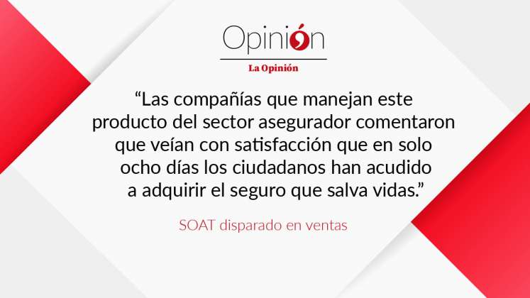 SOAT disparado en ventas