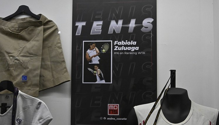 Mindeporte La tenista Fabiola Zuluaga Amado figura del tenis nortesantandereano también está en la galería del museo deportivo.