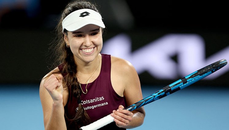 Camila Osorio en el Abierto de Australia 2023. 
