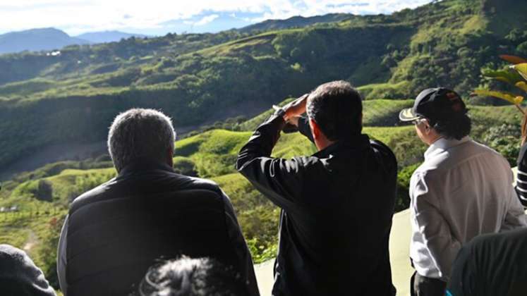 El presidente de Colombia, Gustavo Petro, en el municipio de Rosas, Cauca.