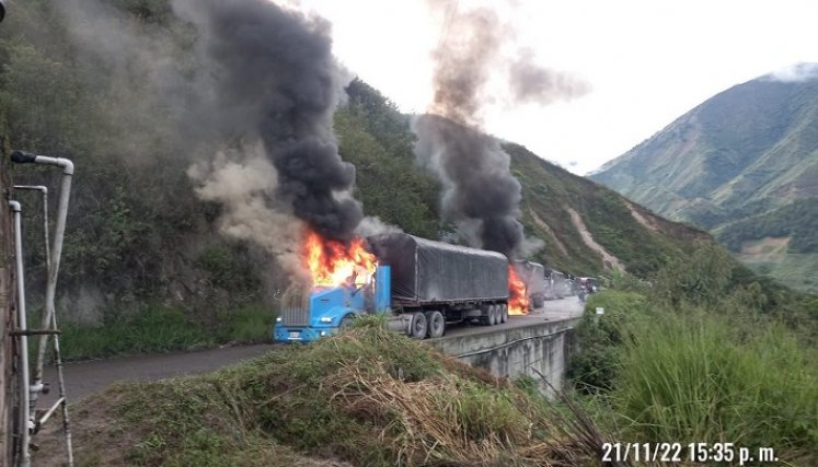 Cansados de los atentados terroristas en la carretera Ocaña-Cúcuta se muestran los distribuidores de combustibles de la zona del Catatumbo.