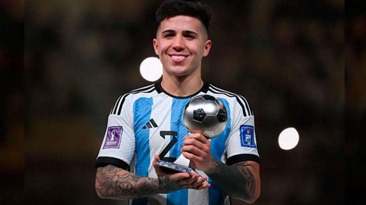 Enzo Fernández, campeón del Mundial con Argentina. 