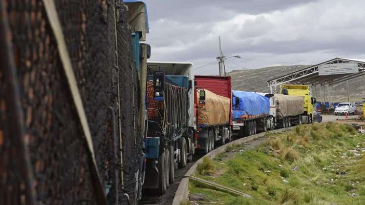 Protestas en frontera entre Perú y Bolivia. / Foto: AFP