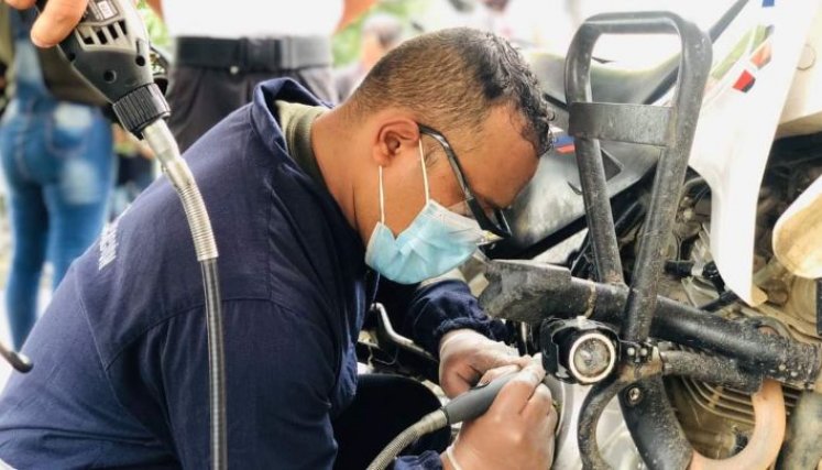 Marcación de motos en Cúcuta para contrarrestar el hurto