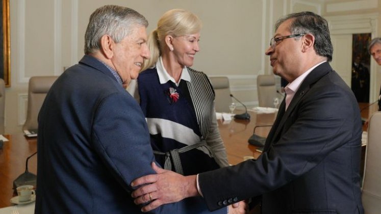 El expresidente César Gaviria se reunió con el presidente Gustavo Petro para hablar sobre la reforma a la salud./Foto Presidencia