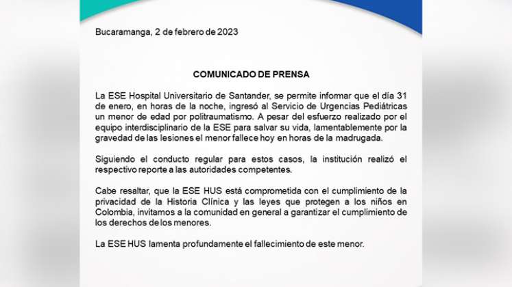 La Sijin de la Policía capturó en la noche de este viernes en el centro de Bucaramanga a un hombre quien podría ser el homicida del menor de dos años que murió el pasado 31 de enero, por múltiples golpes en su cuerpo en el barrio Morrorrico de Bucaramanga. Las autoridades hallaron las suficientes evidencias para inculparlo por los delitos de homicidio agravado, acceso carnal agravado y tortura agravada. De acuerdo con la investigación adelantada por un grupo especial de la Sijin, habría sido este hombre de 