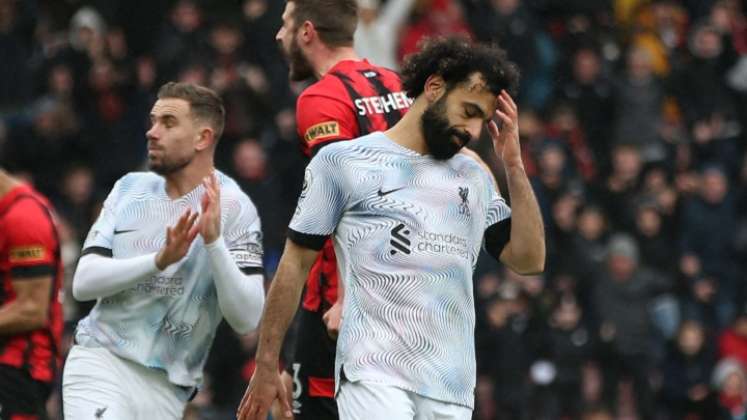 El delantero del Liverpool Mohamed Salah, desperdició un penalti.