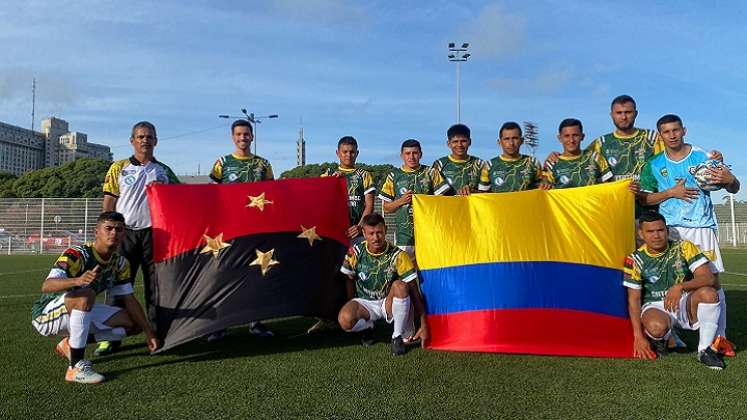 Este es el equipo de fútbol 7 del Catatumbo que se mostró en el exterior.