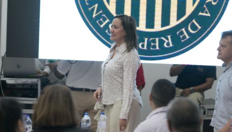Carolina Corcho, ministra de Salud La ministra de Salud, Carolina Corcho, defiende la reforma a la salud que promueve el presidente Petro./Foto Juan Pablo Cohen-La Opinión