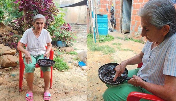 Hilda complementa la terapia de ventosas con masajes, que dice deben ser bien aplicados para hacer desaparecer el espasmo muscular. / Foto La Opinión remedios caseros