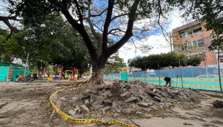 Obras de mantenimiento en parques de Cúcuta