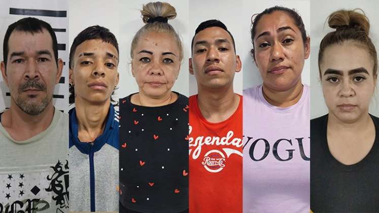 De izquierda a derecha: Luis Hoyos, José Rizales, Lucy Rodríguez, Freiman Duarte, Fanny Duarte y Marlyn  Ibarra. 