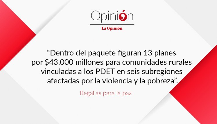 Regalías para la paz