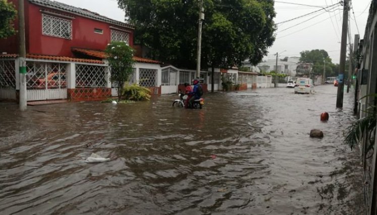 Inundación en el barrio Zulima. / Foto: Cortesía / La Opinión 