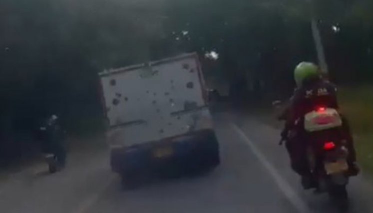 Robo en un carro de valores de Valledupar 