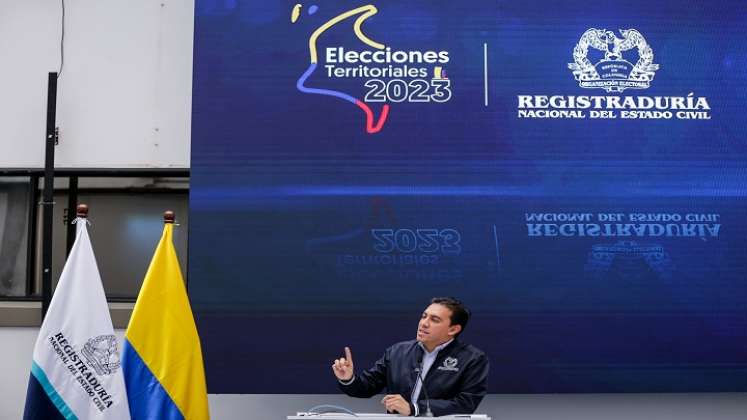 Rueda de prensa del Registrador nacional