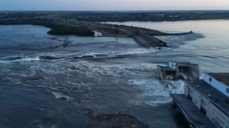 Colapso de represa en Ucrnaia