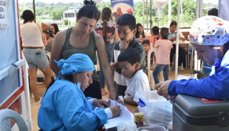 Migrantes venezolanos participan en jornada de salud en Cúcuta