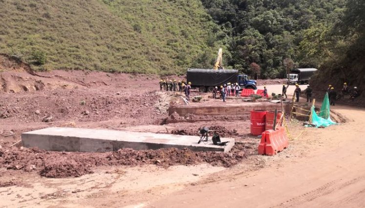 Ayer se iniciaron labores en el puente El Turco/Foto cortesía/La Opinión