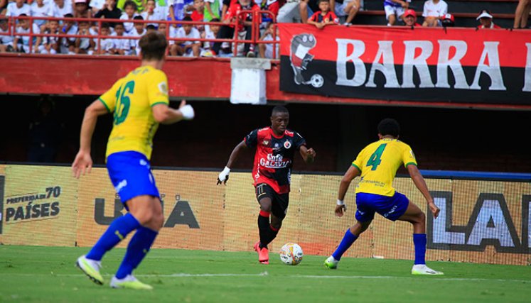Cúcuta Deportivo vs. Real Cartagena, 2023. Juan Moreno, extremo del Cúcuta Deportivo.