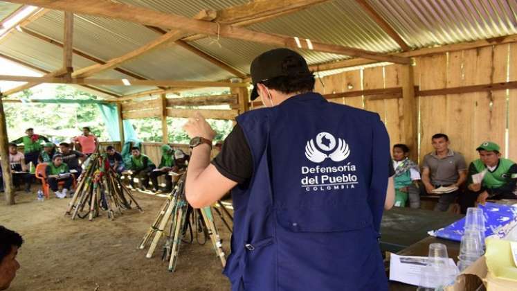 Comunidades indígenas participan en talleres sobre la defensa de los territorios para la convivencia pacífica. / Foto  Cortesía