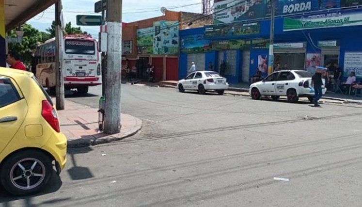 Herido en el terminal de transporte 