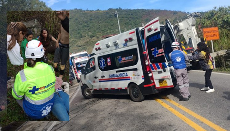 Accidente en la vía a Pamplona, sector El Salvador.  Foto: Cortesía