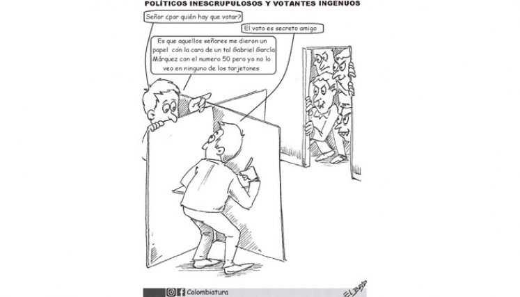 Caricatura de Colombiatura.