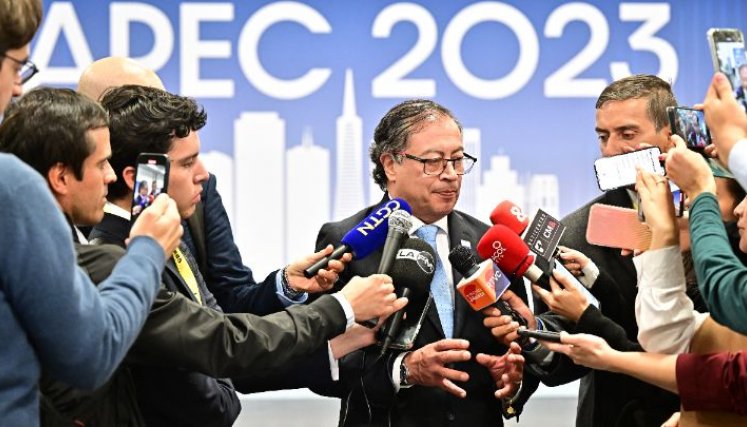 Gustavo Petro durante su participación en el foro Apec en Estados Unidos