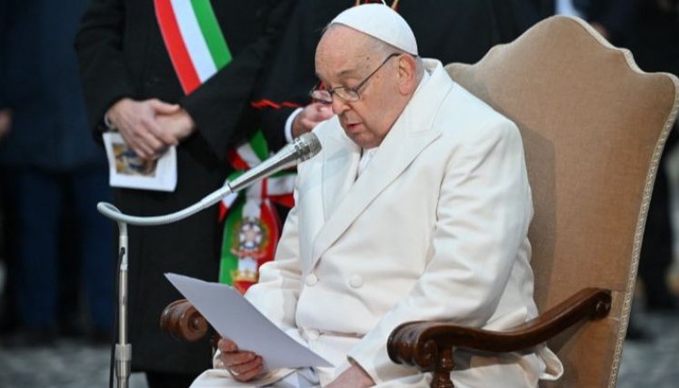 Papa Francisco durante la celebración de la Inmaculada Concepción