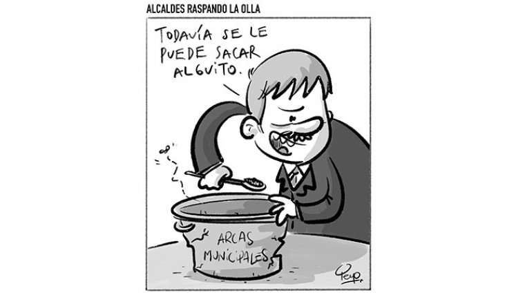 Alcaldes raspando la olla